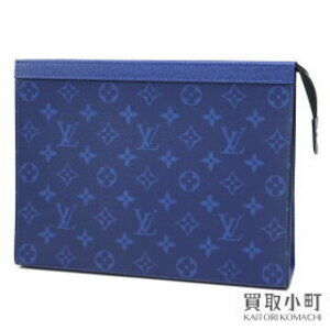 Louis Vuitton Pochette Voyage Cobalt Blue Clutch Bag Bag LV Eclipse Black
